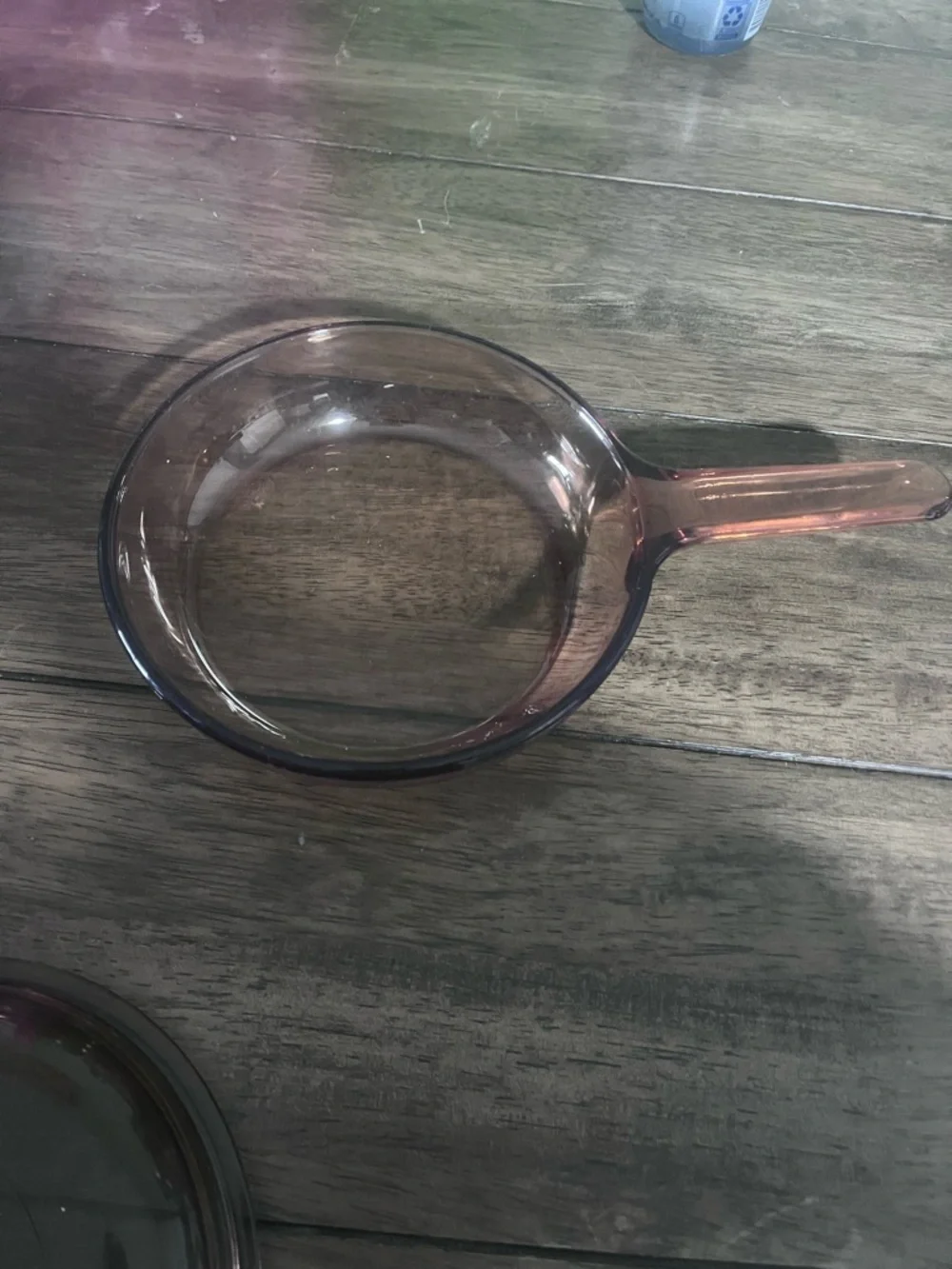 Vintage corning Vision Amber Glass Sauté Pan with Lid - Heat-Resistant Cookware